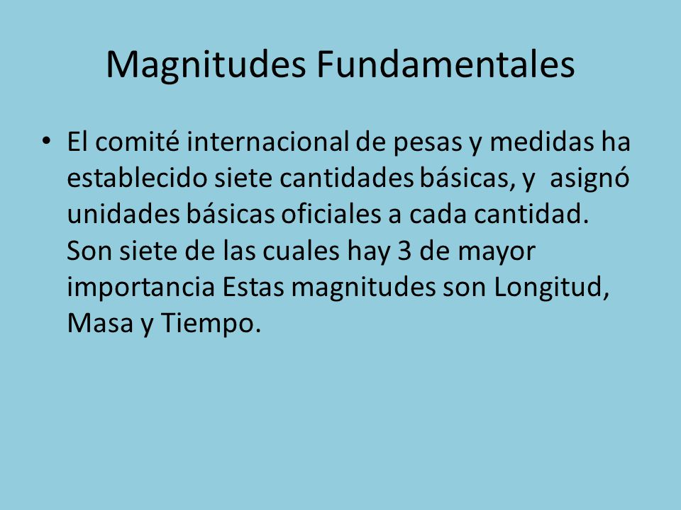 Clasificacion De Magnitudes Fisicas